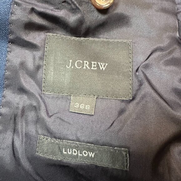 J.Crew Navy Blue Vitale Barberis Canonico Wool Men's Ludlow Blazer Size 36S - Picture 7 of 8
